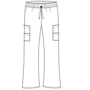 Patron ropa, Fashion sewing pattern, molde confeccion, patronesymoldes.com Enfermera pantalon 3034 UNIFORMES Pantalones